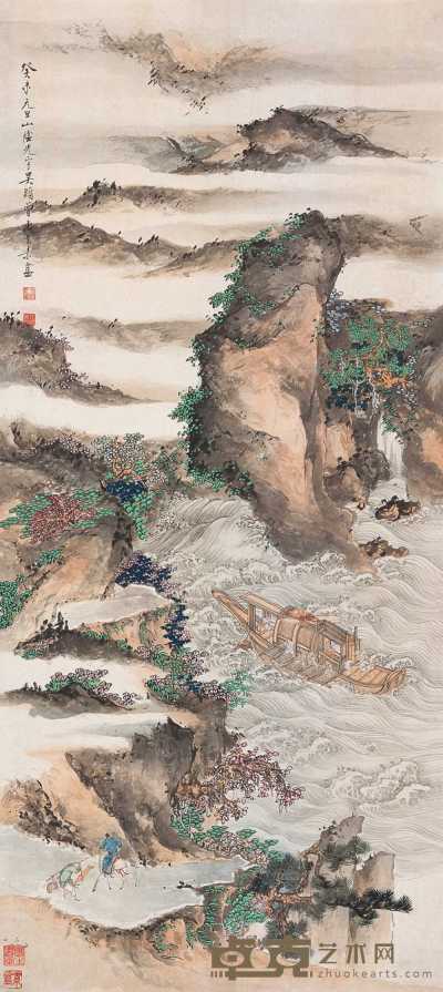 吴光宇 癸未（1943年）作 《行路难》诗意 镜心 109.3×48.4cm